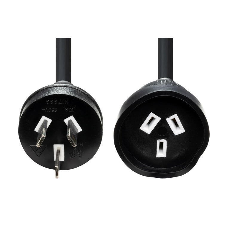 DYNAMIX PEXT2MBK - 2M 240v 10A Standard Duty Power Extension Lead 3 Core 1.0mm Black