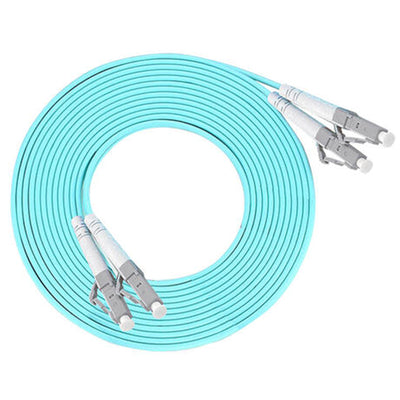 ETU-LINK FD50125MMOM3-A-5M - Fibre Optic Duplex Patch Cord 50/125µm Multi-mode OM3 LC-LC 5m Aqua