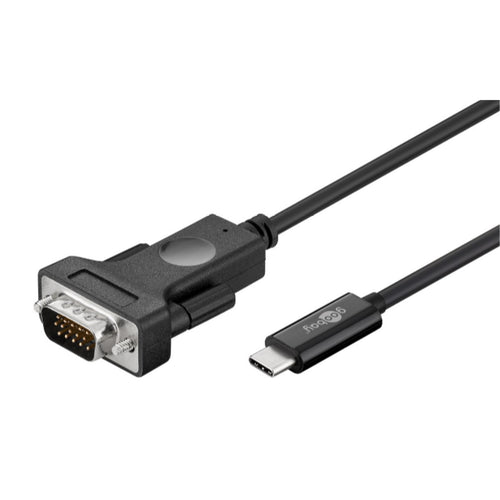 Goobay 51769 1080p 60Hz USB-C to VGA Adapter Cable - 1.8m - Black