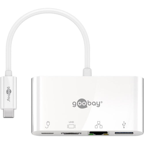 Goobay USB-C Multiport Adapt (HDMI + Ethernet  PD) 3A 60W