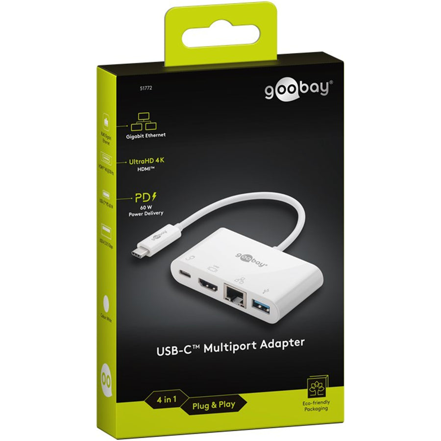 51772 - Goobay USB-C Multiport Adapt (HDMI + Ethernet  PD) 3A 60W