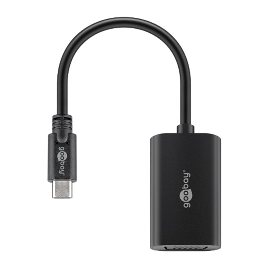 Goobay USB-C- VGA adapter black  0.2m