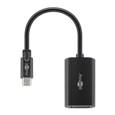 51776 - Goobay USB-C- VGA adapter black  0.2m