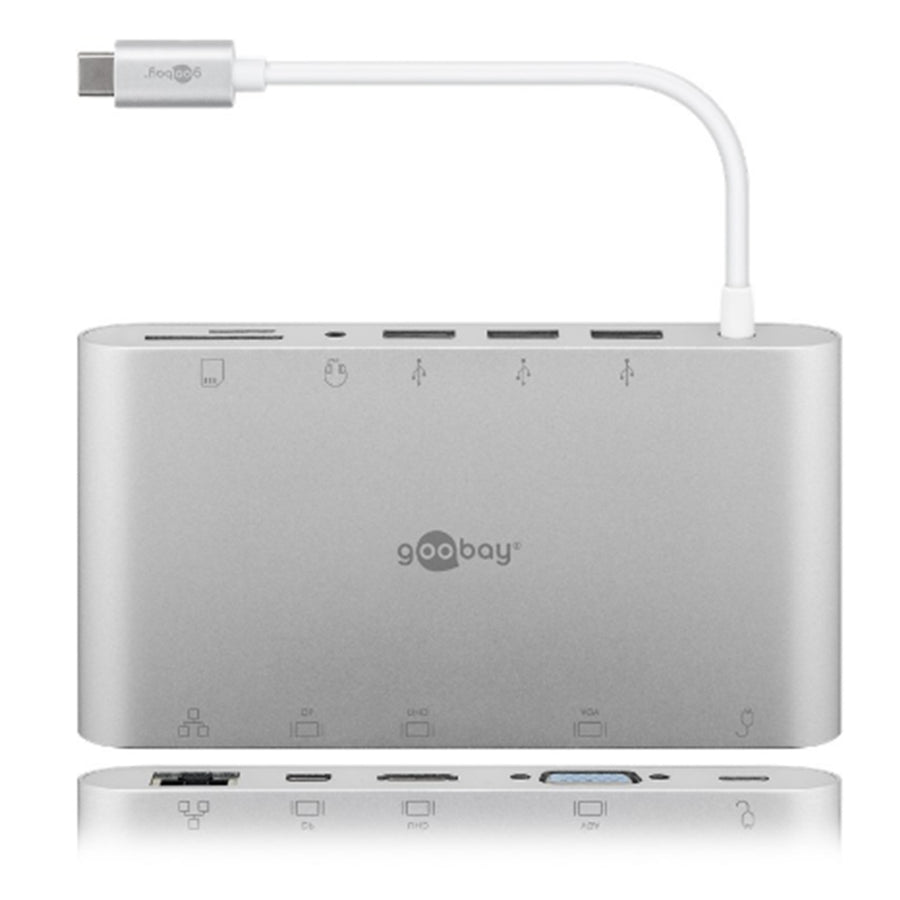 62113 - Goobay USB-C? All-in-1 Multiport Adapter  aluminium  silver