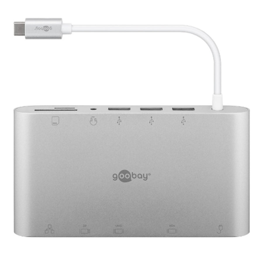 62113 - Goobay USB-C? All-in-1 Multiport Adapter  aluminium  silver