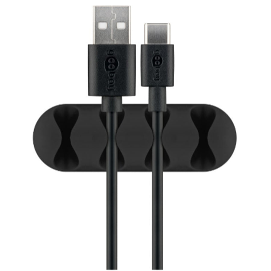 70406 - Goobay Cable Management 4 Slots  black