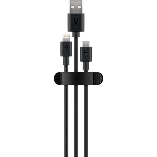 Goobay Cable Management Clip 3 Slots SET 3-pcs  black