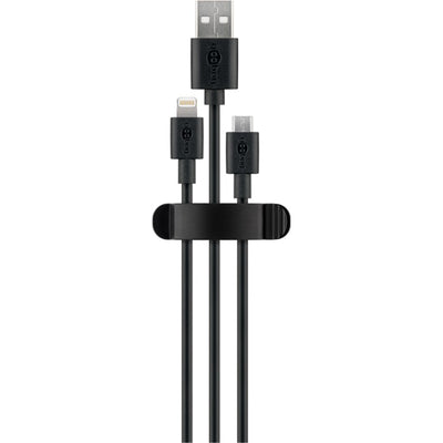 70685 - Goobay Cable Management Clip 3 Slots SET 3-pcs  black