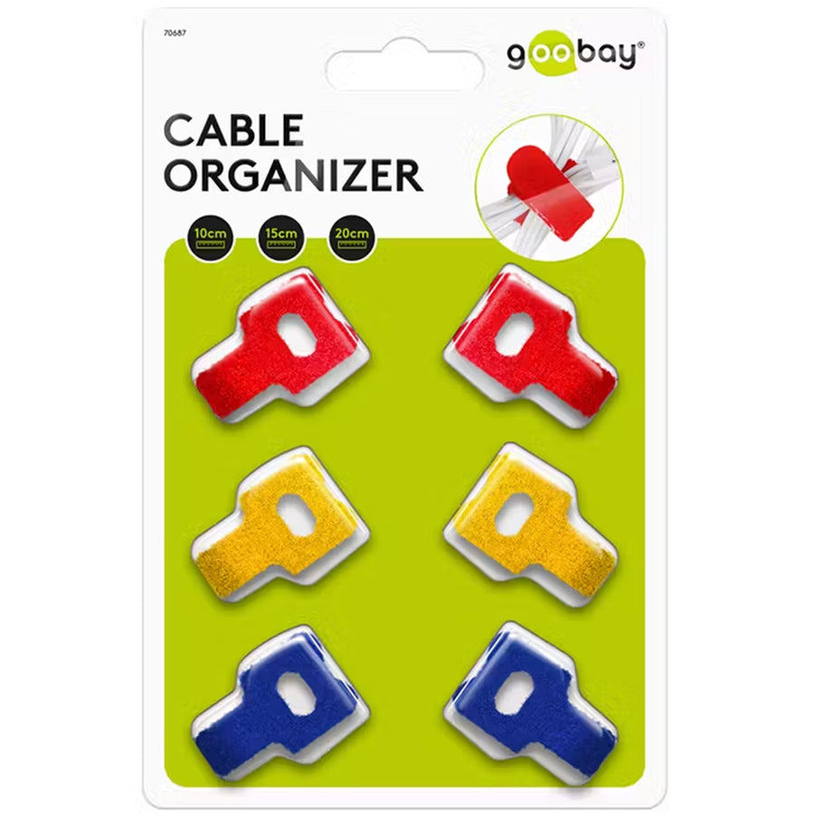 70687 - Goobay Cable Management Hook & Loop SET 6-pcs