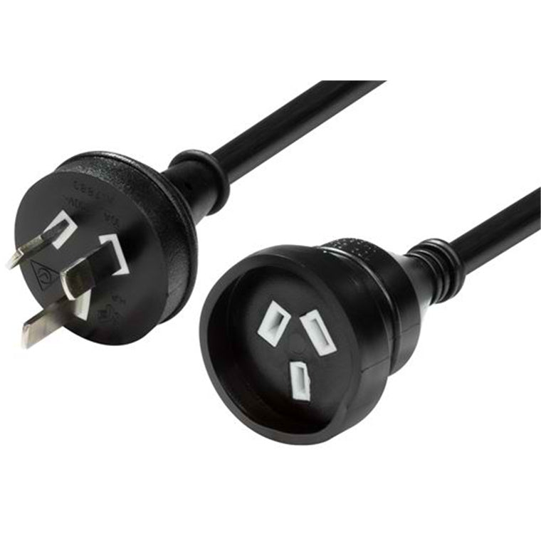 PEXT3MBK - 3M 240v 10A Standard Duty Power Extension Lead 3 Core 1.0mm Black