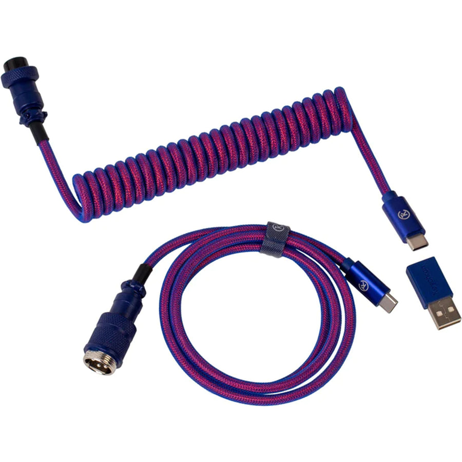 Keychron Coiled Aviator Cable-Straight Purple