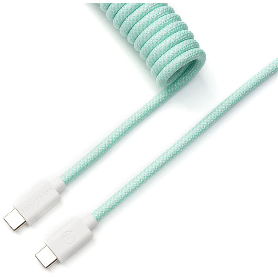 Keychron Coiled Type-C Cable-Straight Mint