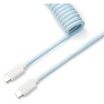KEYC-CAB-19 - Keychron Spiralkabel Typ-C-Gerade Hellblau