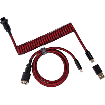 Keychron Coiled Aviator Cable-Straight Red