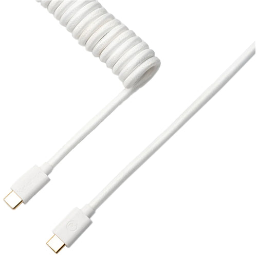 Keychron Coiled Type-C Cable-Straight White