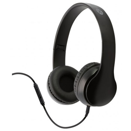 MOKI Headphones ACC-HPFLBK - Moki Flip Headphones + Removable 3.5mm Audio Cable & In-line Mic - Black