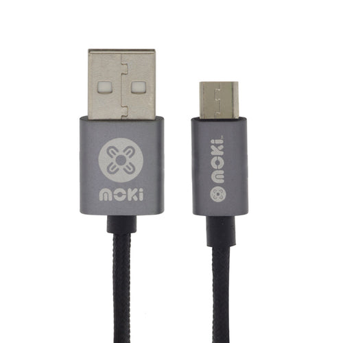 Moki  ACC-MSTMCAKS SynCharge USB-A to Micro USB Cable - 3m - Gun Metal