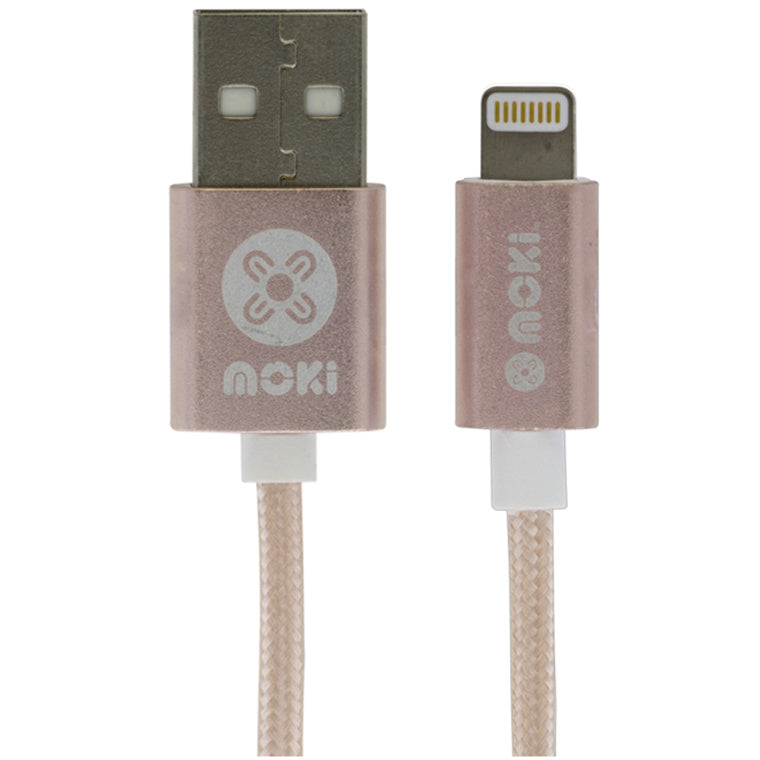 Moki  ACC-MSTLCAKSRG SynCharge USB-A to Lightning Cable - 3m - Rose Gold