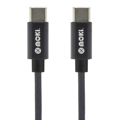 MOKI Recharge ACC-MTCCB90 - Moki geflochtenes USB-C-auf-USB-C SynCharge-Kabel - 90cm - Schwarz