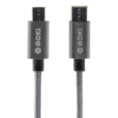 MOKI Recharge ACC-MTCMB90 - Moki Braided USB-C to Micro SynCharge Cable - 90cm - Gun Metal