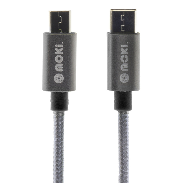 MOKI Recharge ACC-MTCMB90 - Moki Braided USB-C to Micro SynCharge Cable - 90cm - Gun Metal