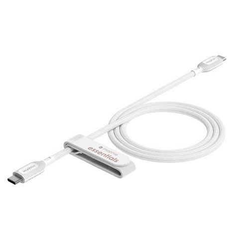 ZAGG 409912186 - Mophie Essential Cable 60W C C Cable - White soft braided - 1m