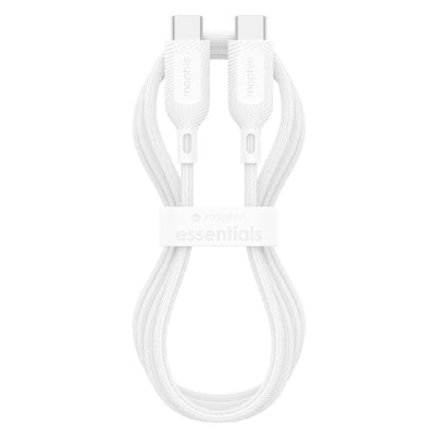 ZAGG 409912187 - Mophie Essential Cable 60W C C Kabel - Weiß weich geflochten - 2m