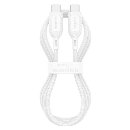 ZAGG 409912187 - Mophie Essential Cable 60W C C Cable - White soft braided - 2m