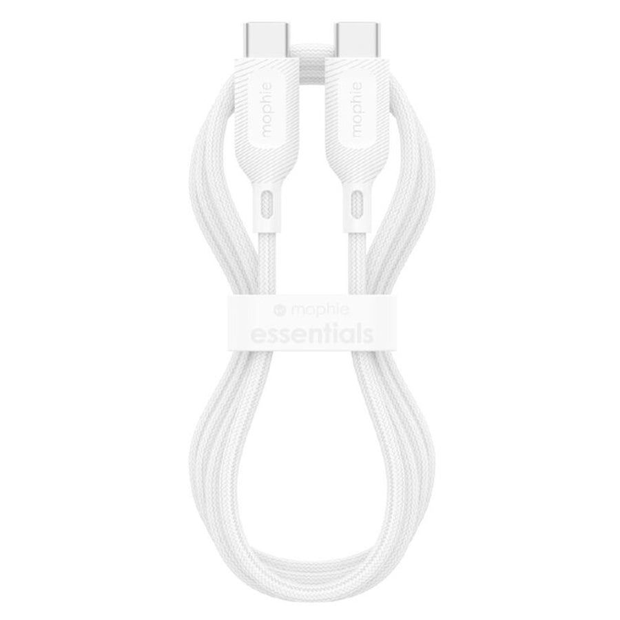 ZAGG 409912187 - Mophie Essential Cable 60W C C Kabel - Weiß weich geflochten - 2m
