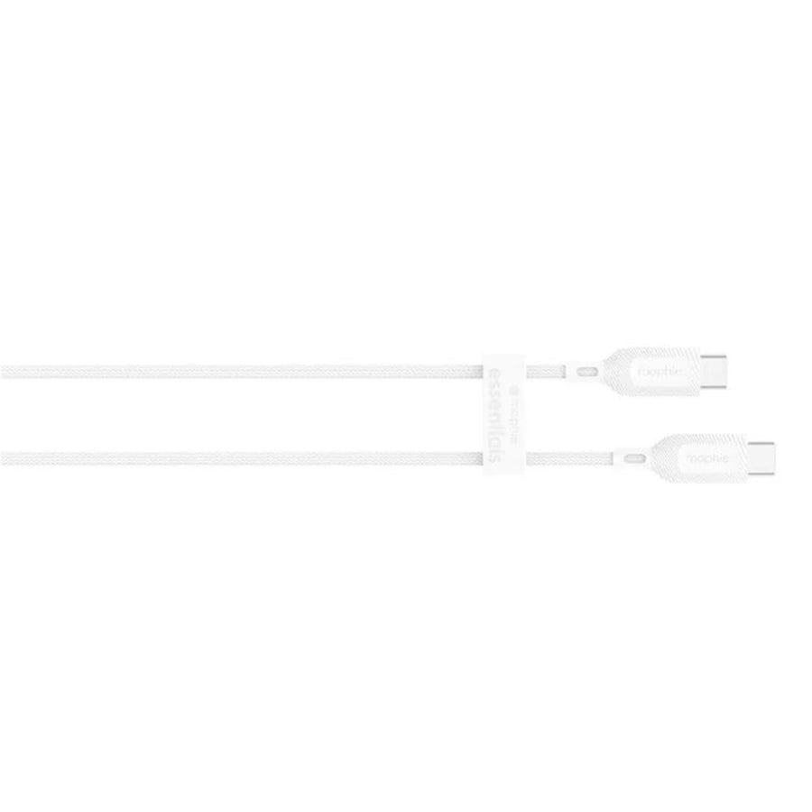 ZAGG 409912187 - Mophie Essential Cable 60W C C Kabel - Weiß weich geflochten - 2m