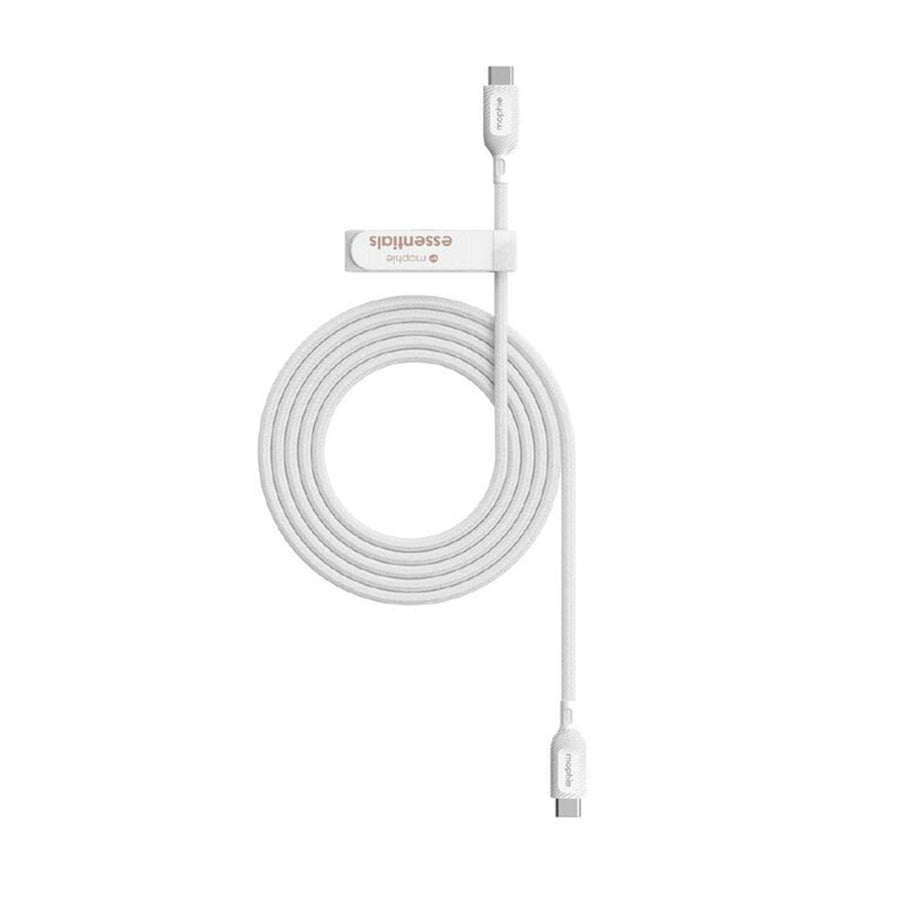ZAGG 409912187 - Mophie Essential Cable 60W C C Kabel - Weiß weich geflochten - 2m