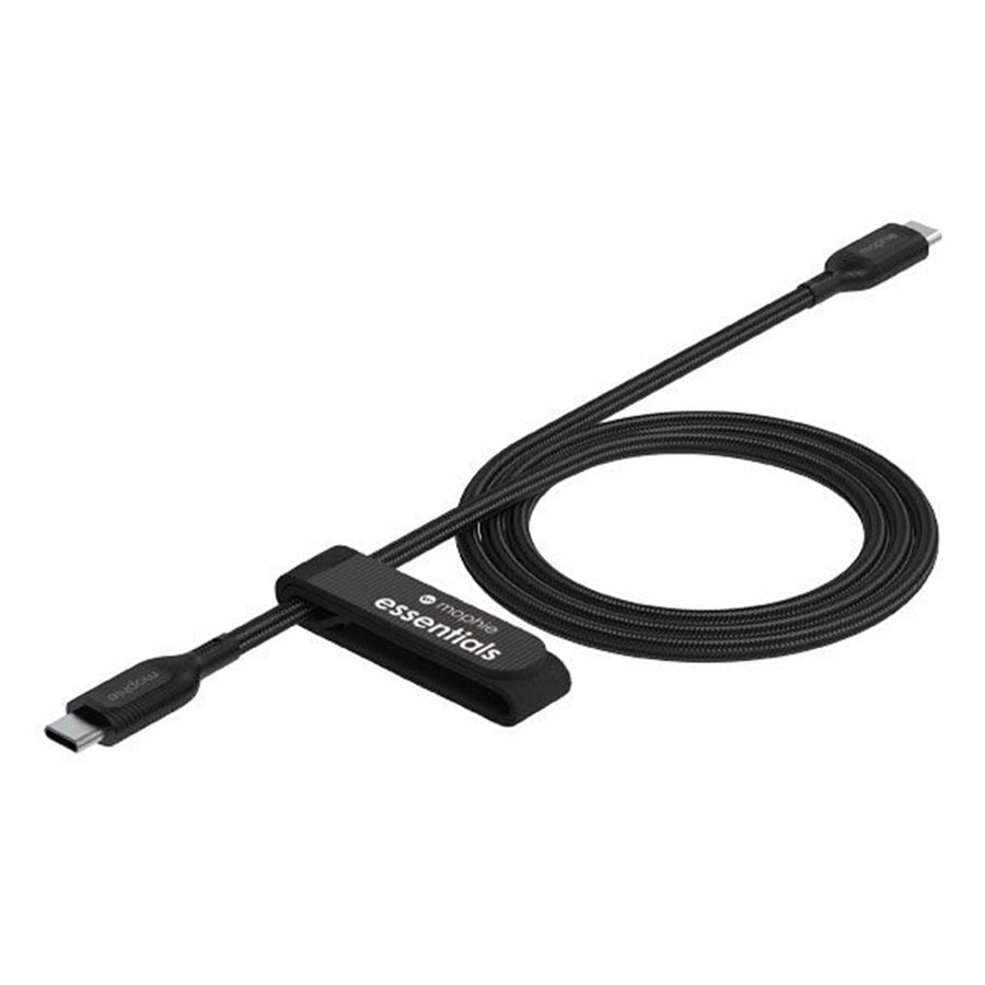 ZAGG 409912236 - Mophie Essential Cable 60W C C Cable - Black soft braided - 1m