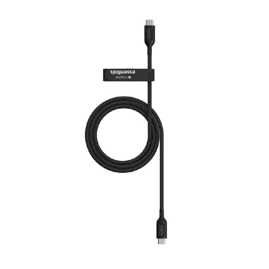 ZAGG 409912236 - Mophie Essential Cable 60W C C Cable - Black soft braided - 1m