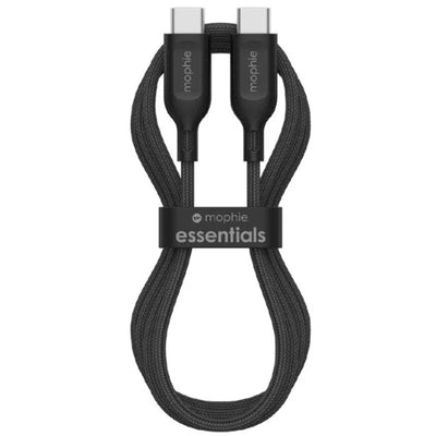 ZAGG 409912237 - Mophie Essential Kabel 60W C C Kabel - Schwarz weich geflochten - 2m
