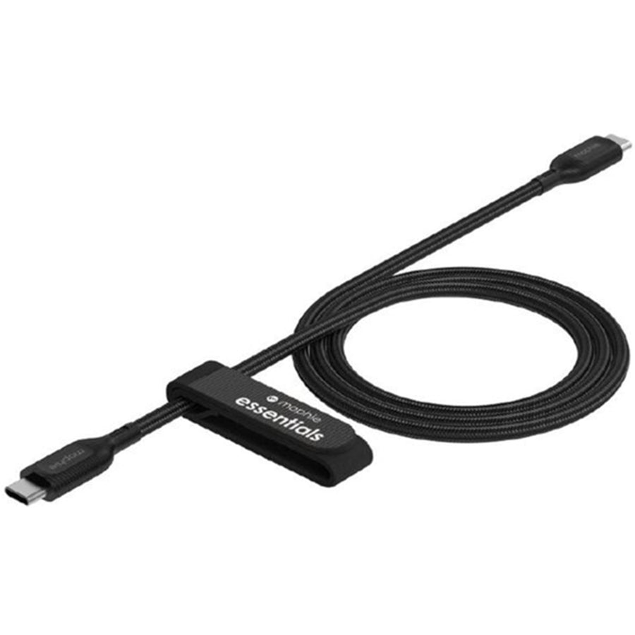 ZAGG 409912237 - Mophie Essential Kabel 60W C C Kabel - Schwarz weich geflochten - 2m