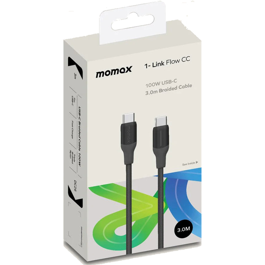 Momax 1-Link Flow  100W USB-C Cable - 3m - Black