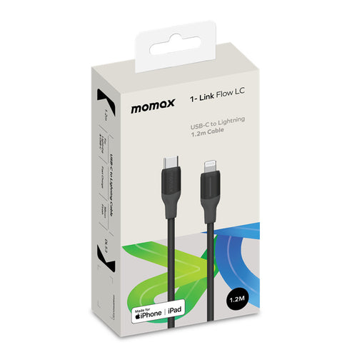 Momax    USB-C to Lightning Cable - 1.2m - Black