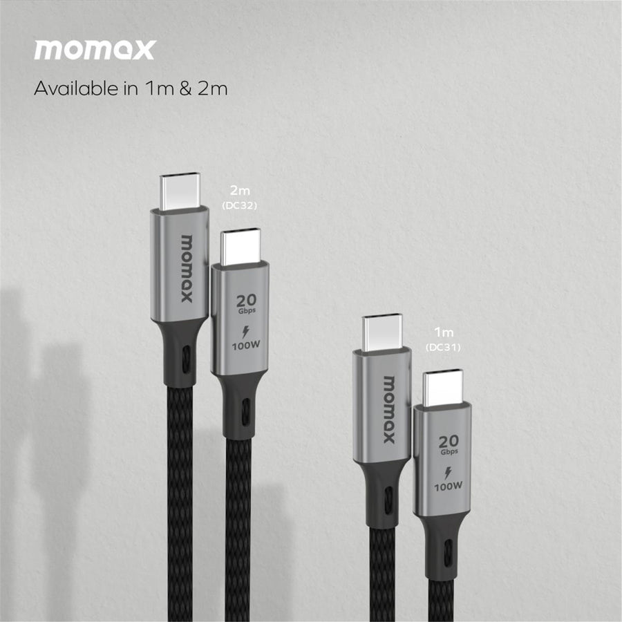 Momax Elite  100W USB-C Cable - 2m - Black