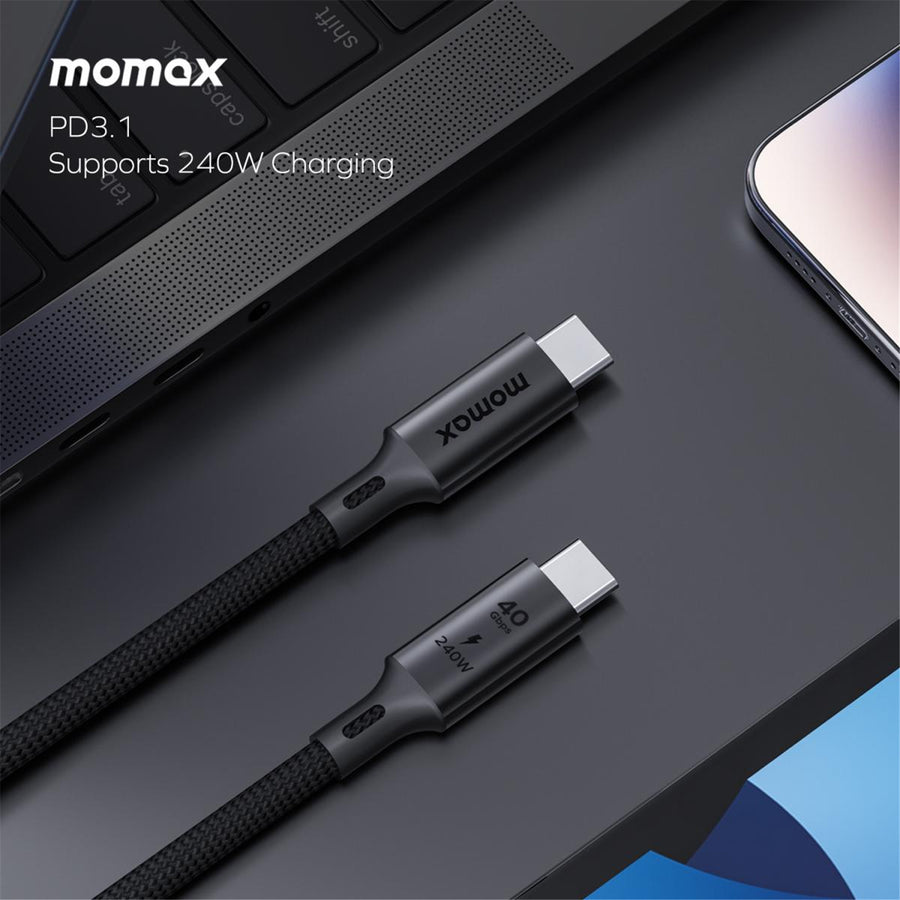 Momax Elite  240W USB-C Cable - 1m - Black