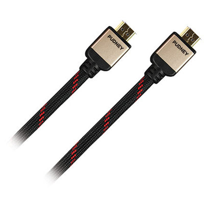 Pudney Home PG1501 - Pudney Premium High Speed HDMI Cable with Ethernet Plug to Plug, 1 Metre – Black
