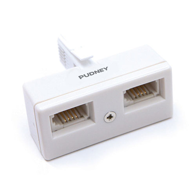 PUDNEY P3700 NZ PHONE DOUBLE ADAPTOR Plug to 2 NZ Sockets