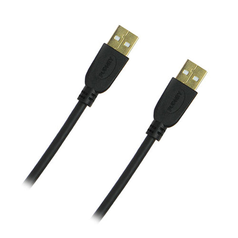 Pudney Home P1463K - Pudney USB A Stecker auf A Stecker v2.0, 2 Meter – Schwarz