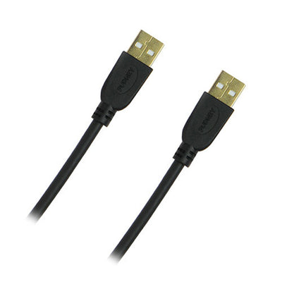 Pudney Home P1463K - Pudney USB A Stecker auf A Stecker v2.0, 2 Meter – Schwarz