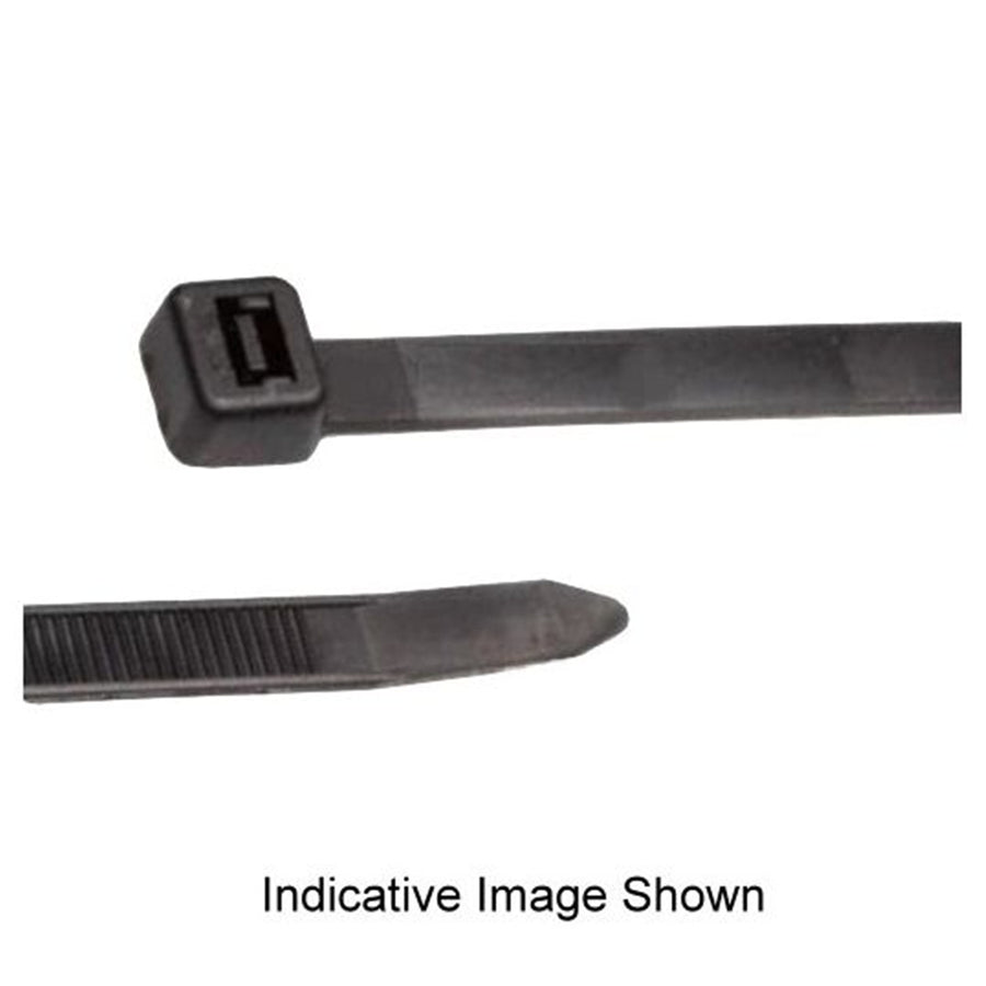 POWERFORCE POWCT2007BK-100 - 7.6 x 200mm Black UV Cable Ties Pack of 100 55kgs Tensile Strength