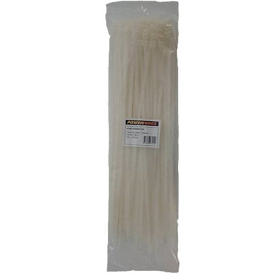 POWERFORCE POWCT5508NT-100 - 8 x 550mm Natural Cable Ties Pack of 100 80kgs Tensile Strength