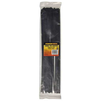 Powerforce POWCTSSC5208-50 316SS Coated Cable Tie - 520mm x 8mm - 50 Pack Indoor / Outdoor - UL E110642 - High Corrosion Resistance - Coated for Added Protection