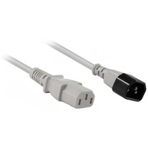 RackPower CM0CC050GY - 10A C14 IEC plug to 10A C13 IEC socket on 0.5m 0.75mm2 Grey lead