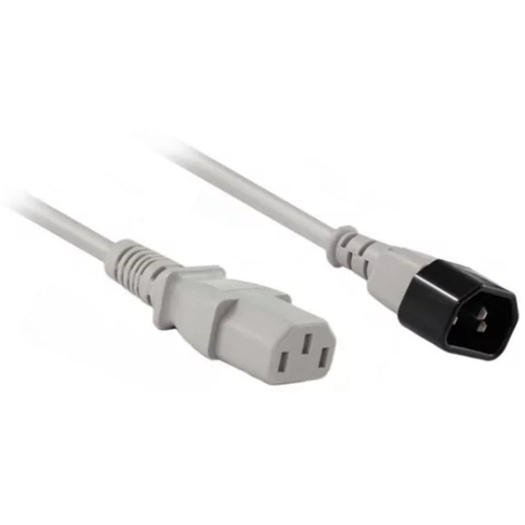 RackPower CM0CC050GY - 10A C14 IEC plug to 10A C13 IEC socket on 0.5m 0.75mm2 Grey lead