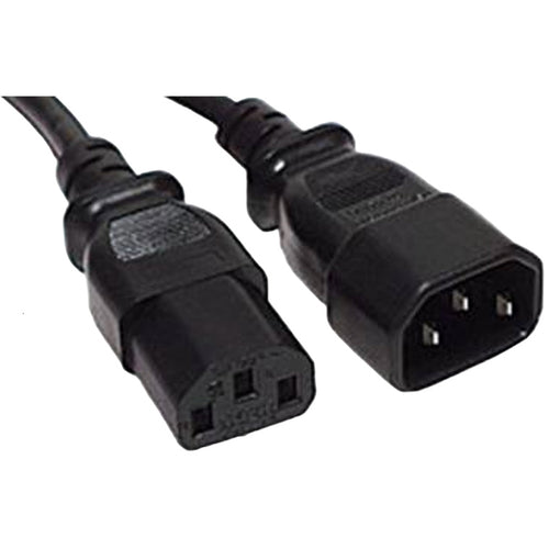 RackPower CM0CC150 - 10A C14 IEC plug to 10A C13 IEC socket on 1.5m 0.75mm2 Black lead