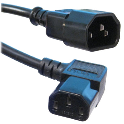 RackPower CM0CC200 - 10A C14 IEC plug to 10A C13 IEC socket on 2m 0.75mm2 Black lead